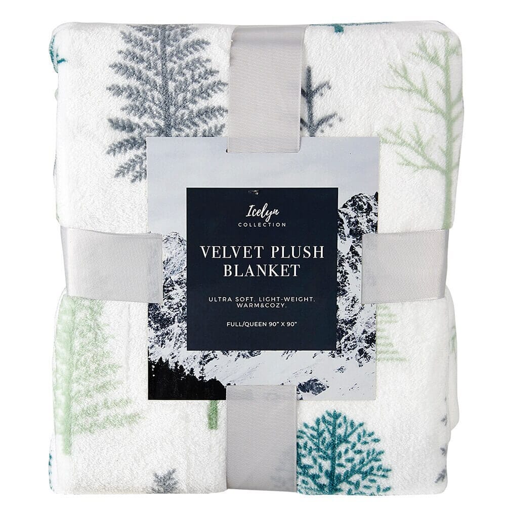 Winter Themed Queen Velvet Plush Blanket