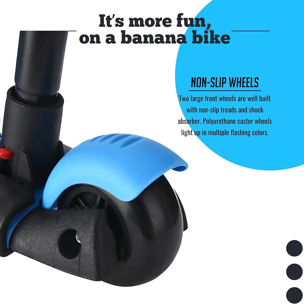 Banana Bike 3 Wheeled Mini Riding Scooter, Blue