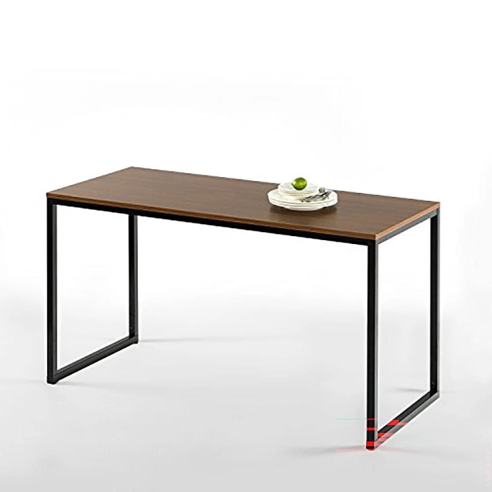 Zinus 55" Metal Desk, Brown/Black