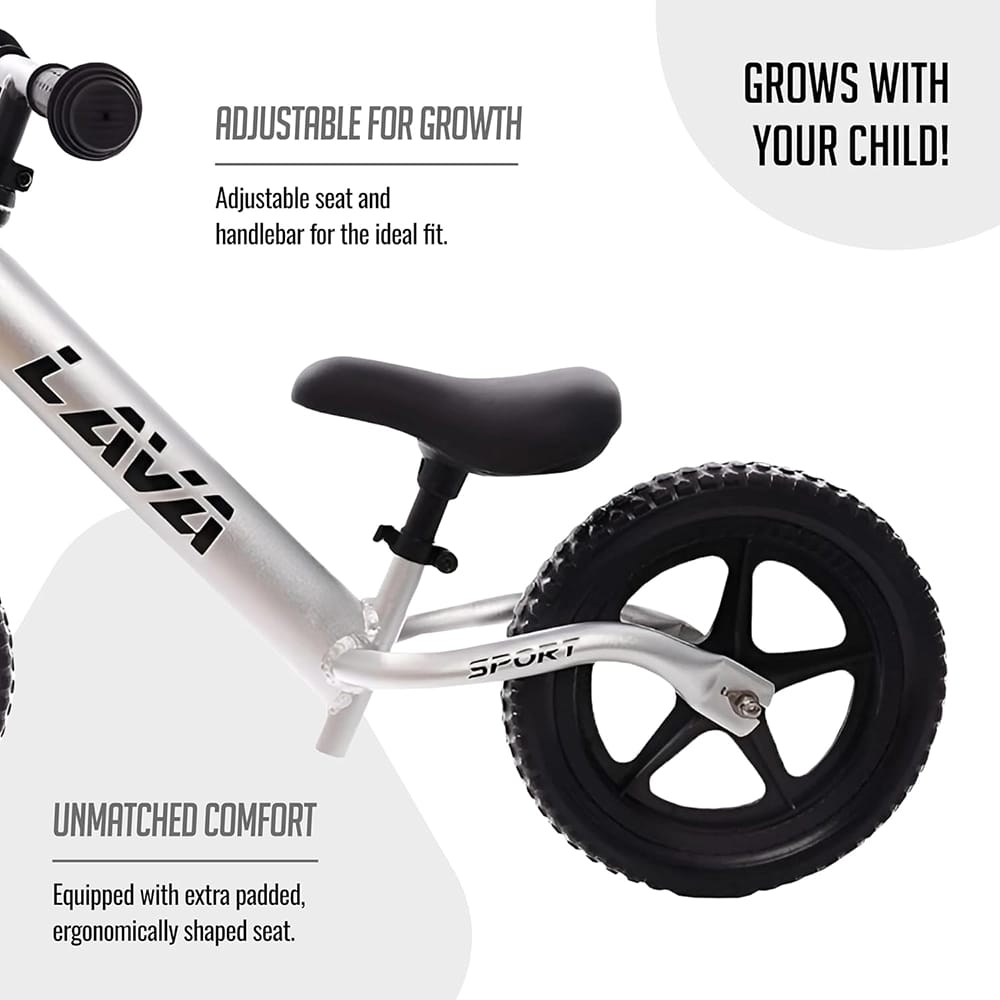 LAVA Sport Balance Bike, Ash Silver