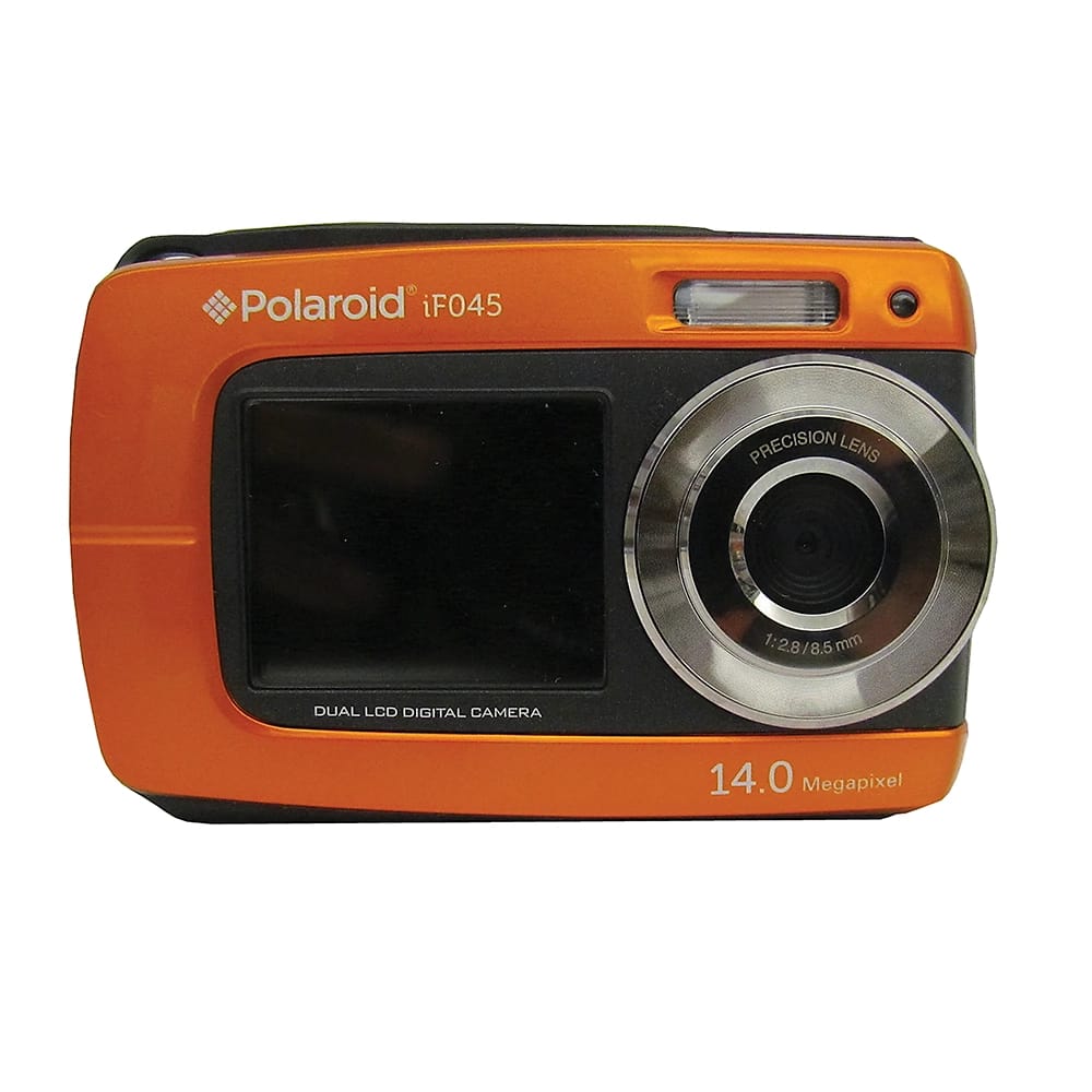 Polaroid 14MP Dual Screen Water Proof Camera, Orange