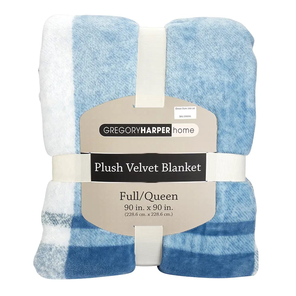 Gregory Harper Plush Velvet Full/Queen Blanket