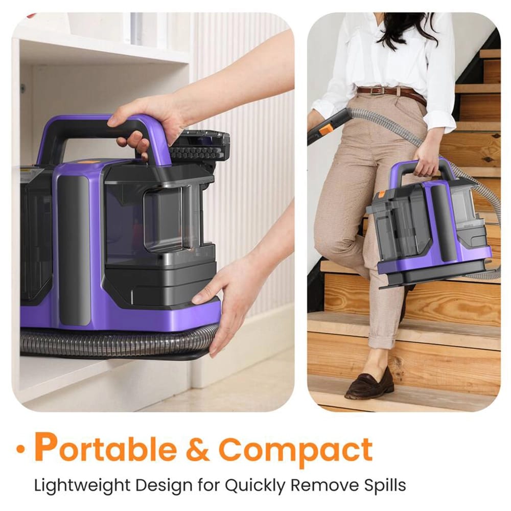Tasvac Carpet & Upholstery Cleaning Machine, Purple