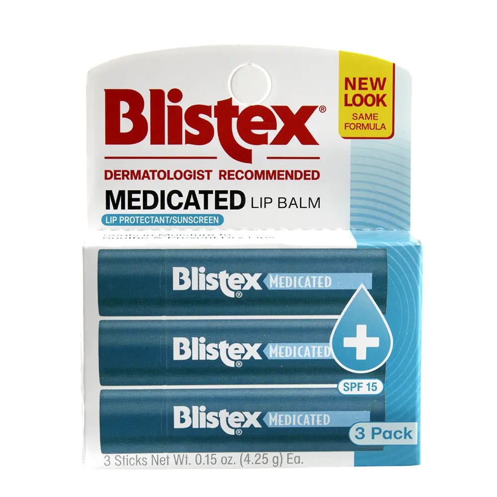 Blistex Medicated Lip Balm, 3 Count