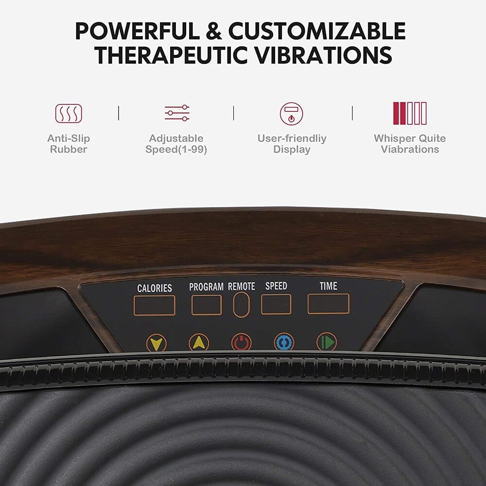 AOKCOS Vibration Platform Exercise Machine with Stool Attachment for Full Body Workout