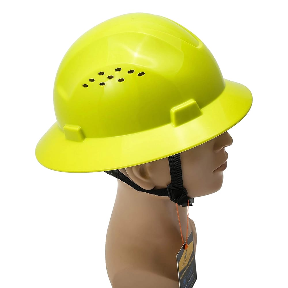 Noa Store HDPE Full Brim Hard Hat, Lime Green
