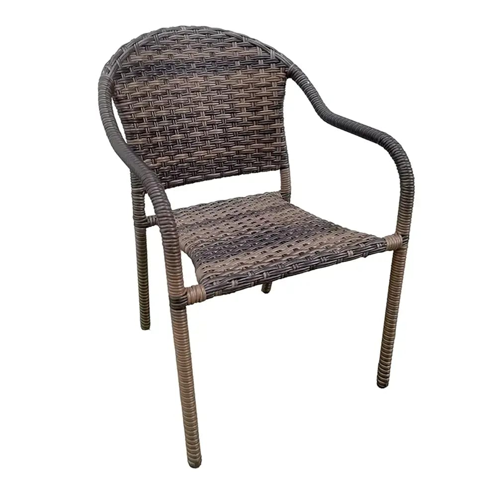 Resin Wicker Stack Chair, Brown