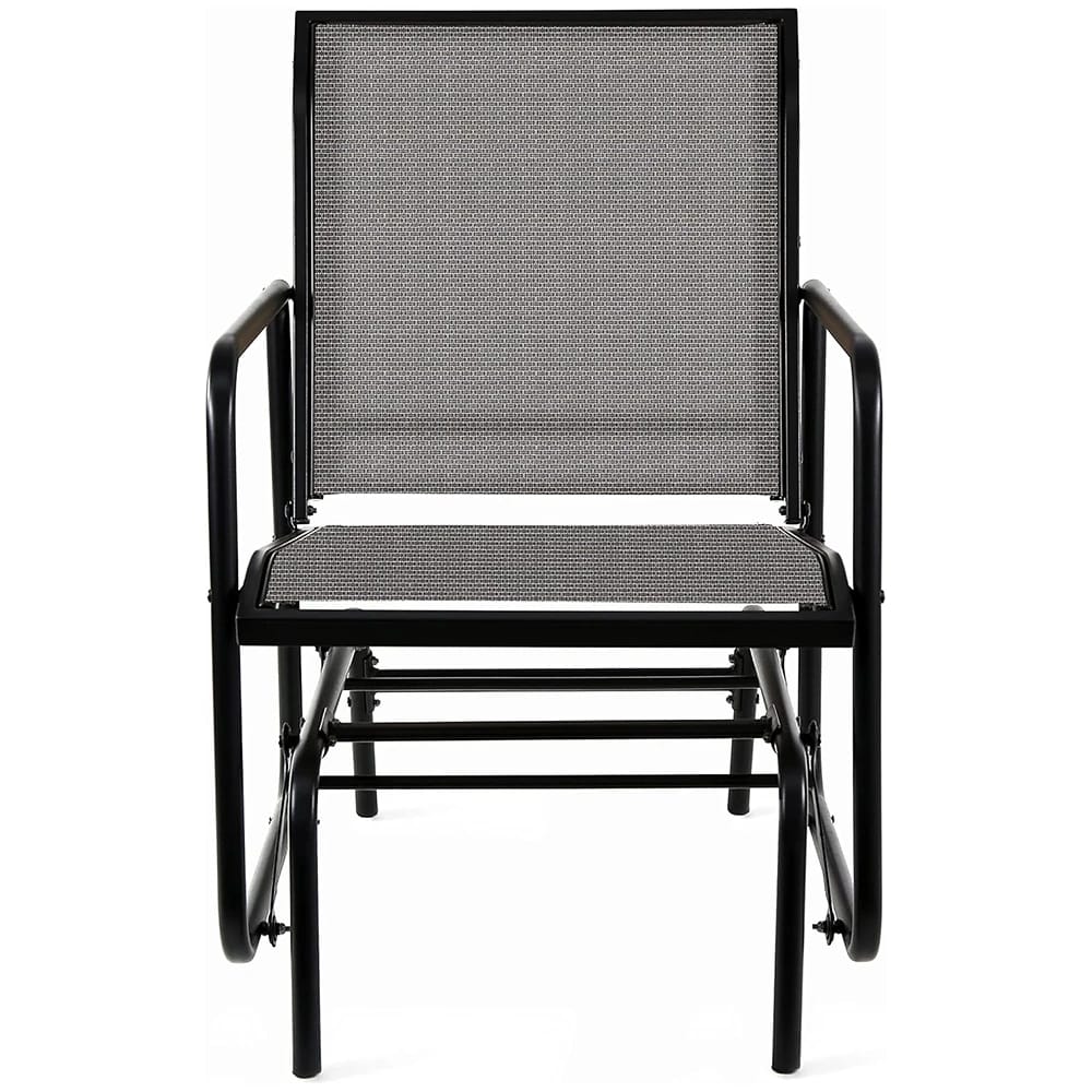 Outdoor Patio Glider Chair, Black