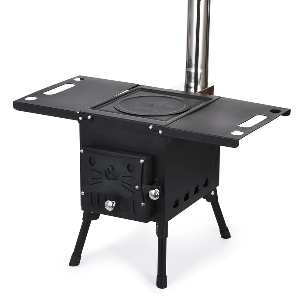 ZoreStar Outdoor Camping Wood Stove, Black
