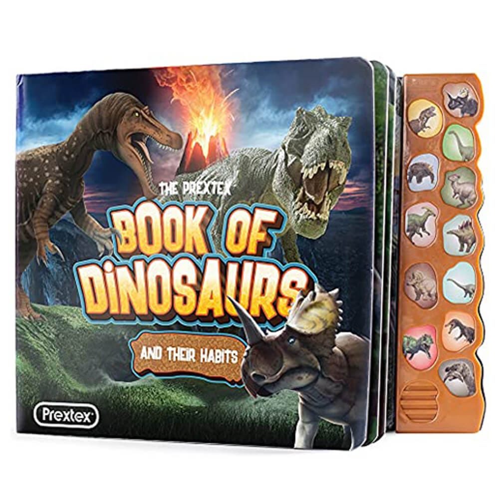 Prextex 12-Button Sound Book of Dinosaurs and Their Habits