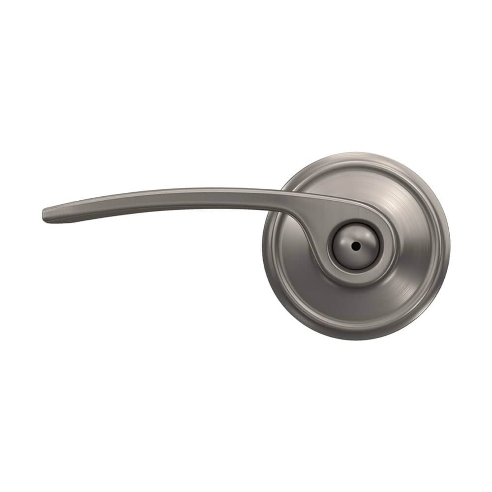 Schlage Merano Privacy Door Lever, Satin Nickel