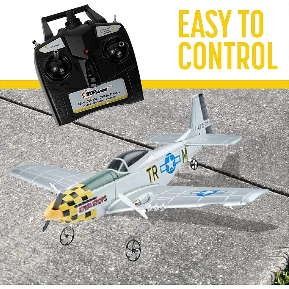 Top Race P-51 Mustang Remote Control Plane
