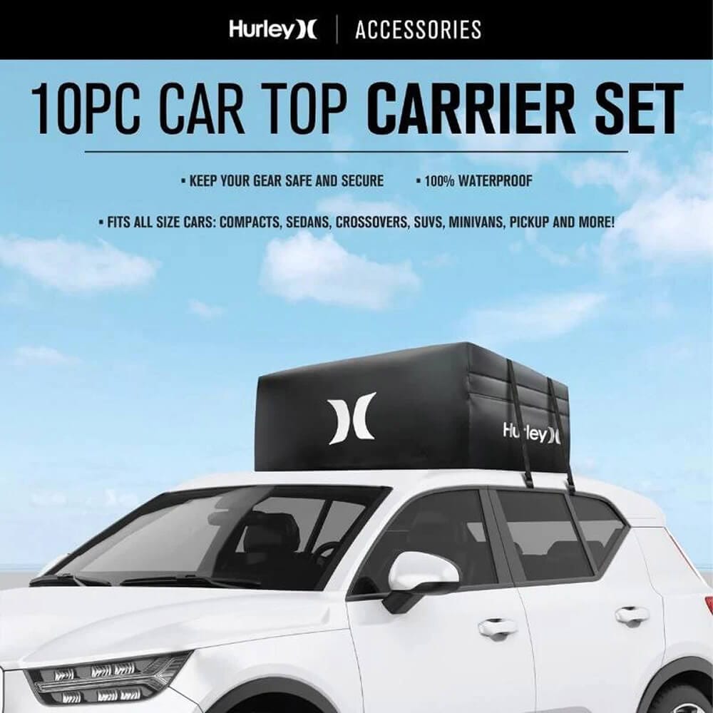 Hurley 10-Piece Car Top Carrier Set