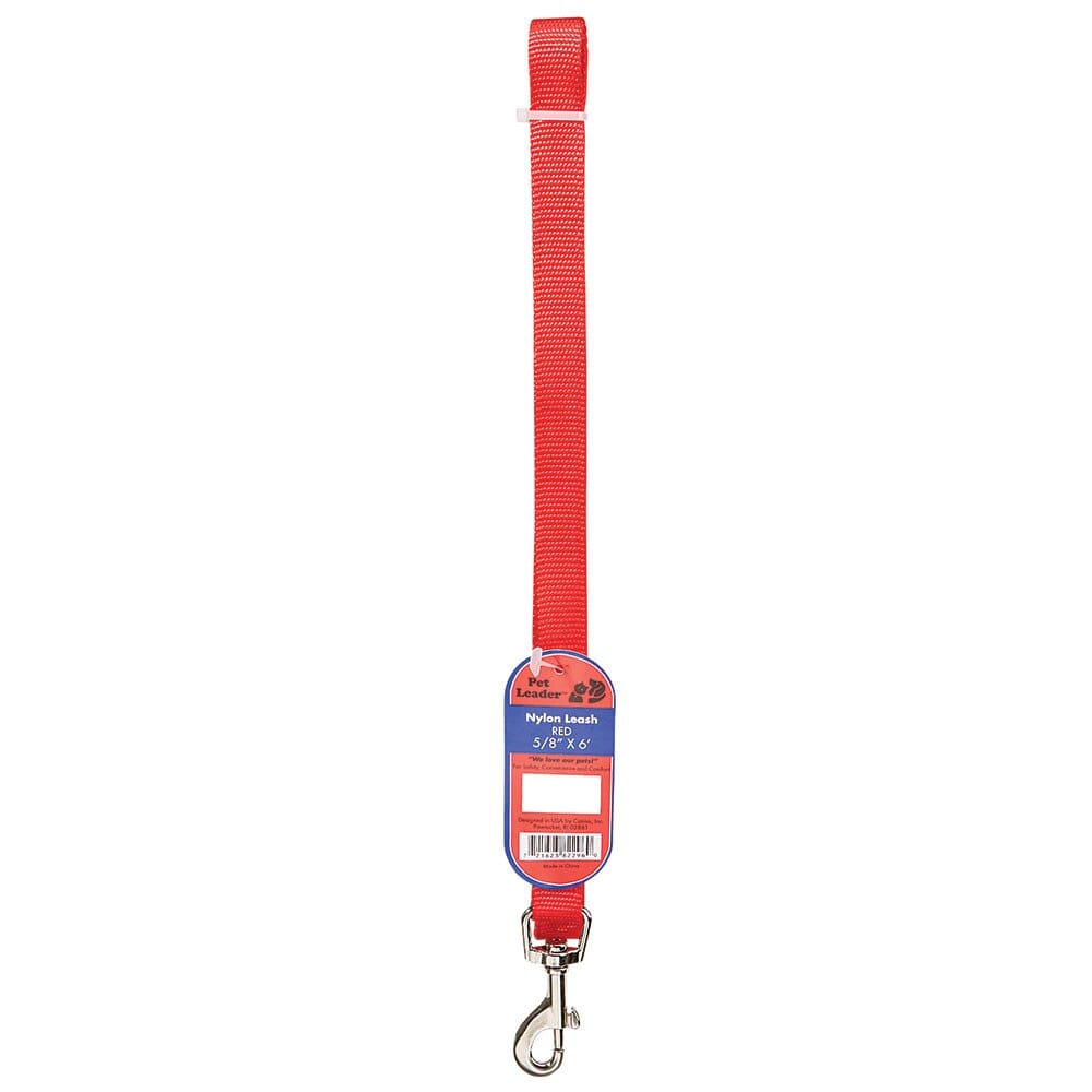 Pet Leader 6' Pet Leash, Red