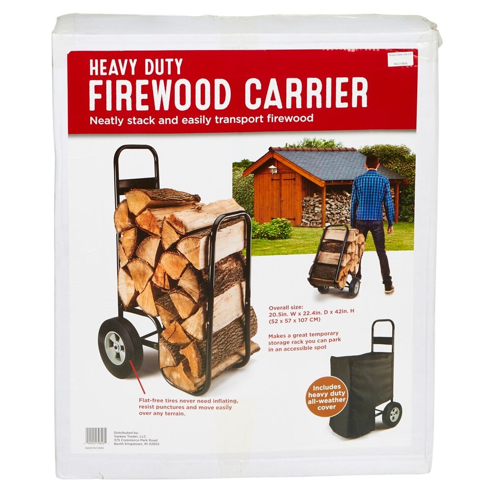 Heavy-Duty Firewood Carrier with Cover