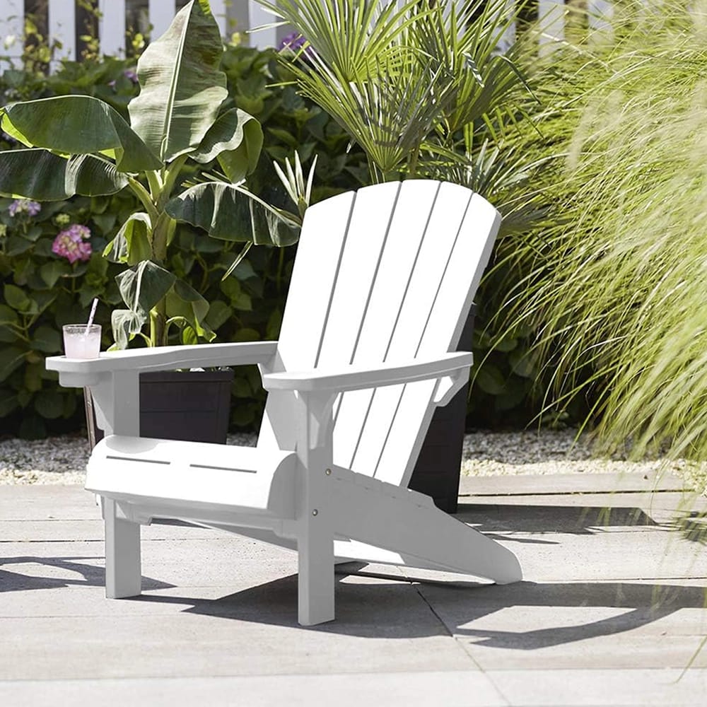 Keter Outdoor Resin Adirondack Chair, White