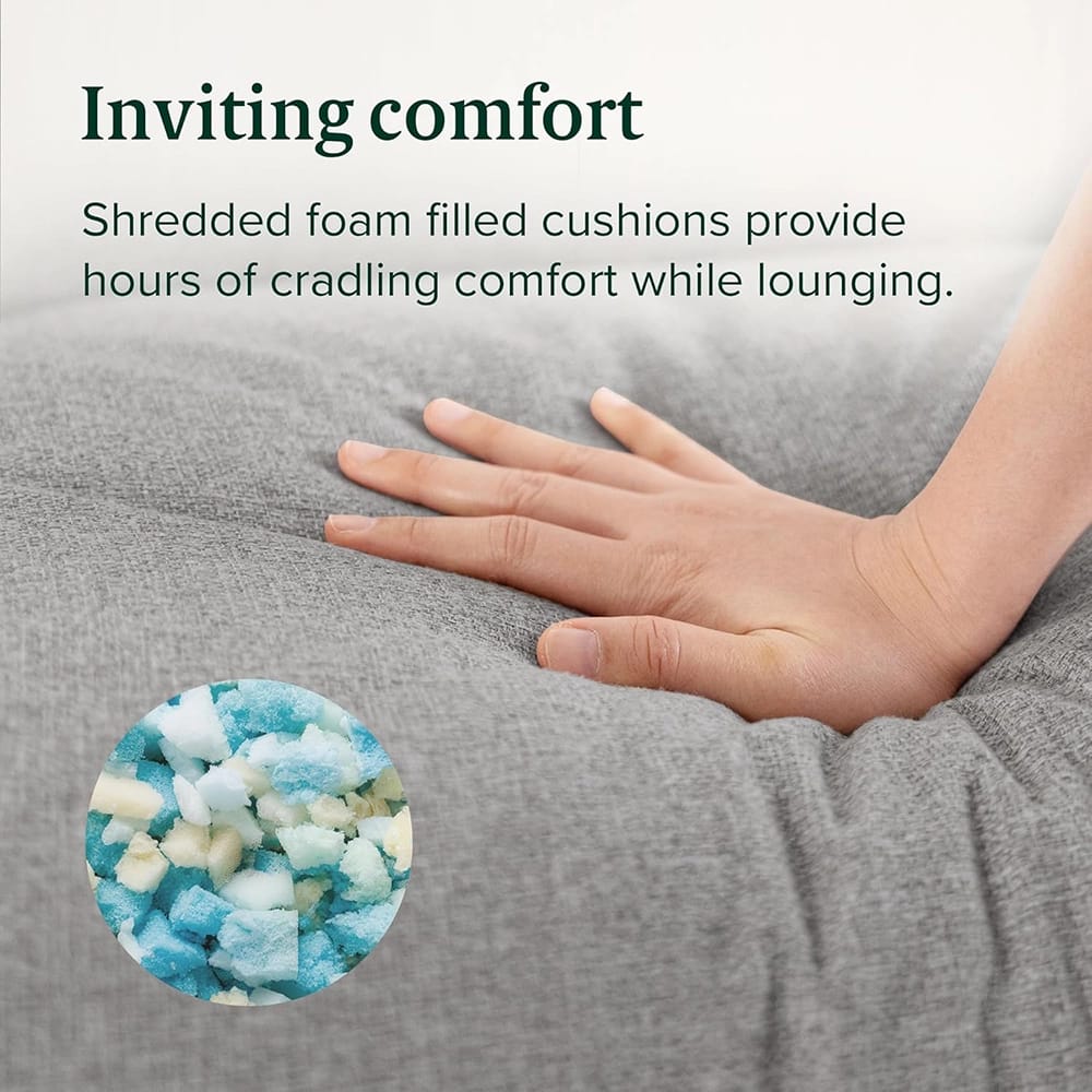 Zinus Ada Sling Chair, Black/Light Gray