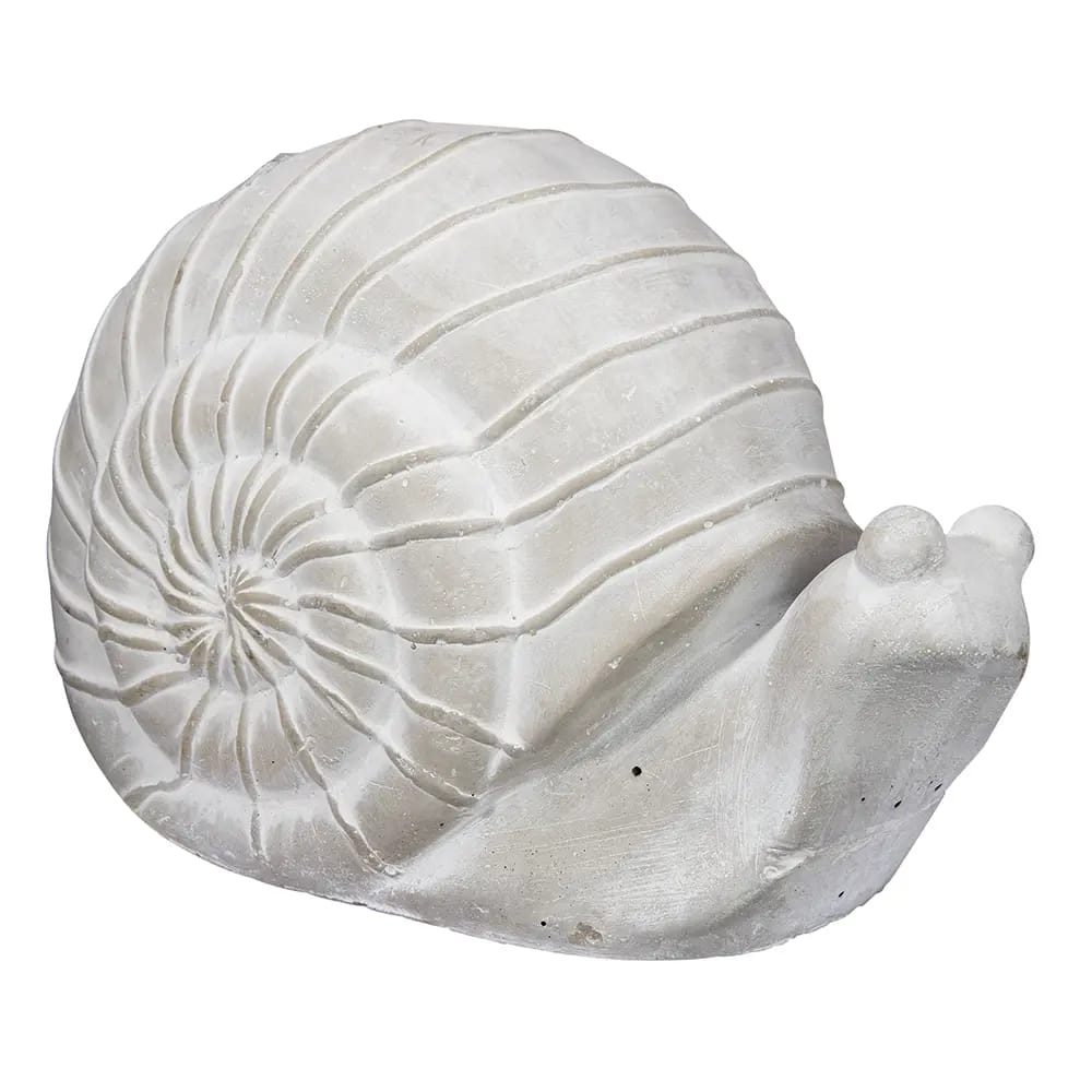 Snail Cement Statue, Gray