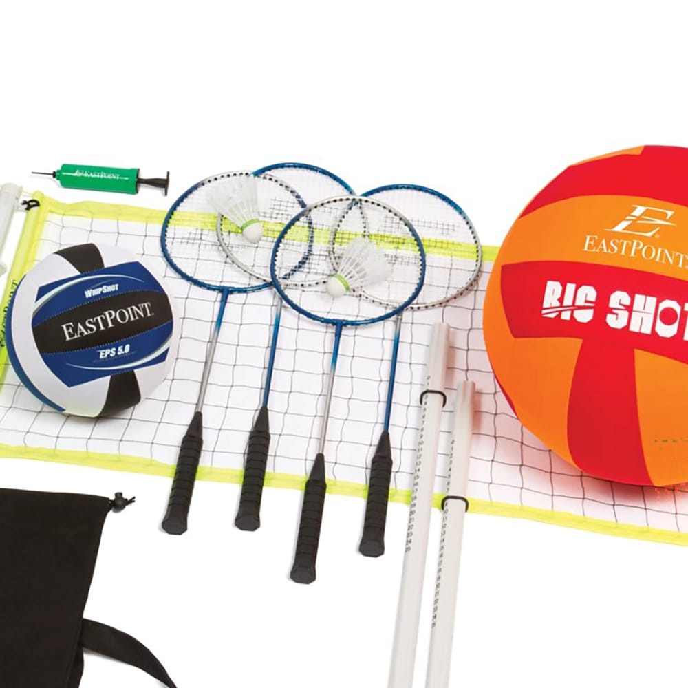 EastPoint Sports Volleyball and Badminton Combo Set