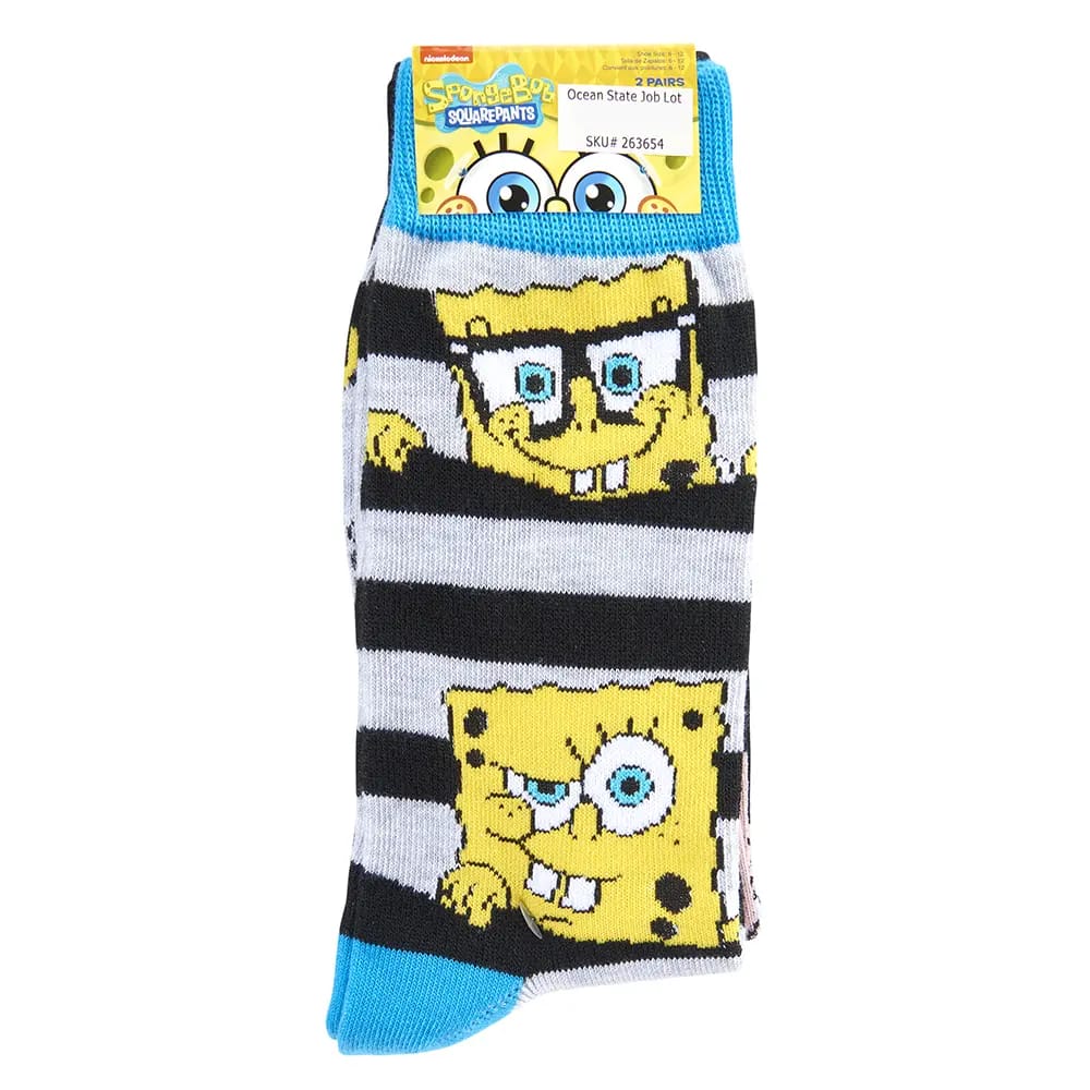 Men's Novelty Crew Socks, 2 Pack