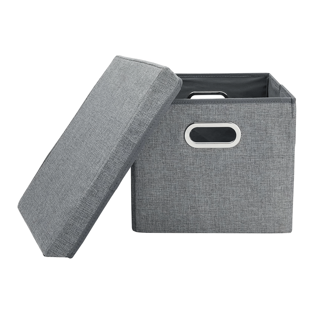 Stockroom Plus Decorative File Boxes, Gray, 2 Pack