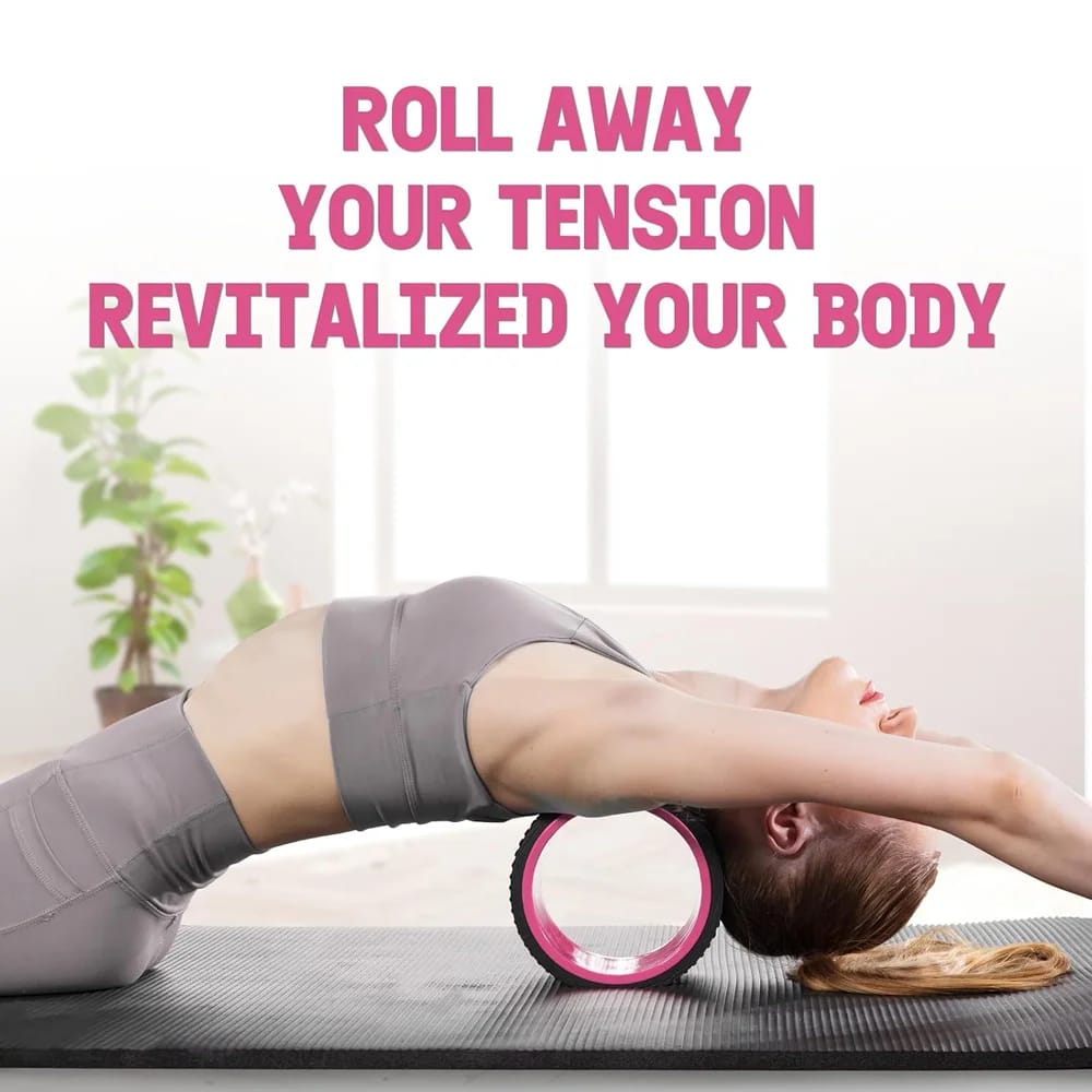 Yes4All Yoga Wheel Roller, Pink, 6"