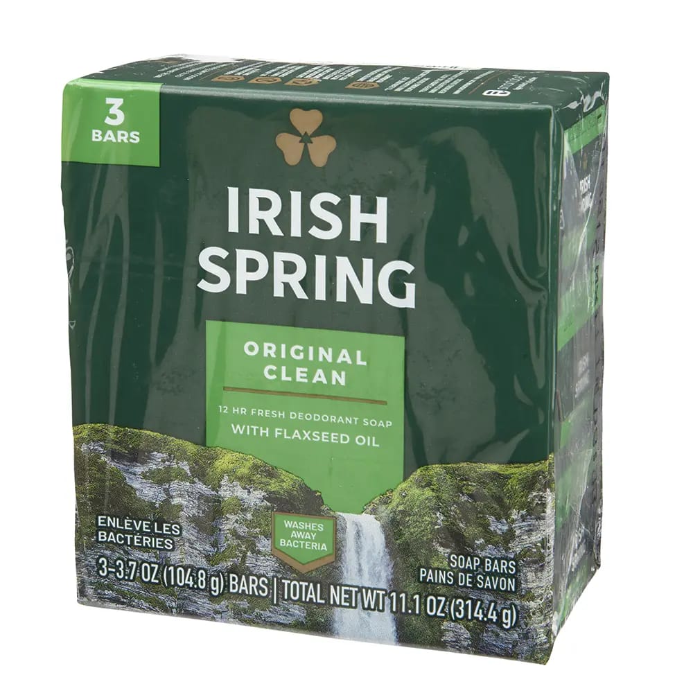 Irish Spring Original Clean Bar Soap, 3 Count