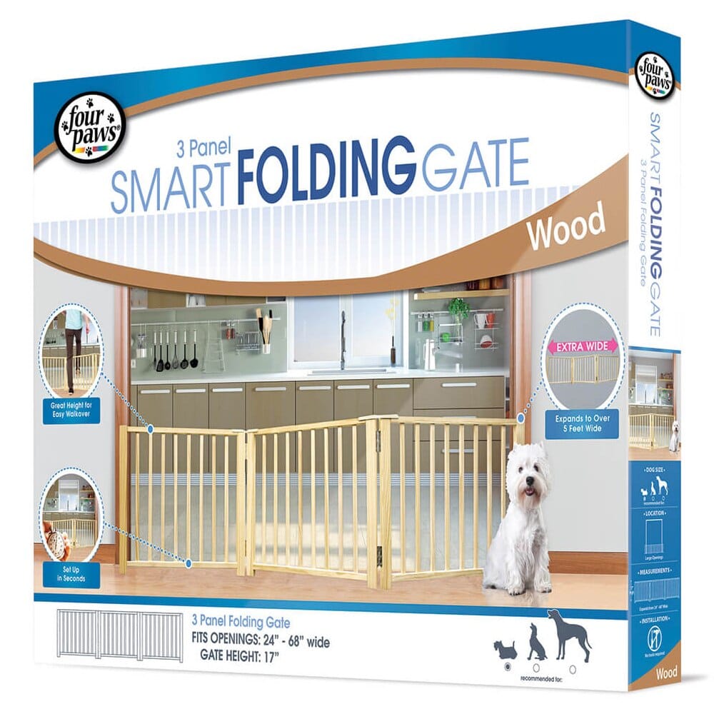 Four Paws 3-Panel Folding Gate for Dogs