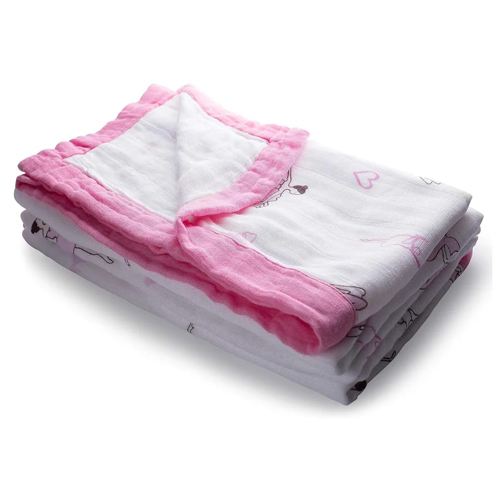 DreamShip Baby Receiving Blanket, Pink