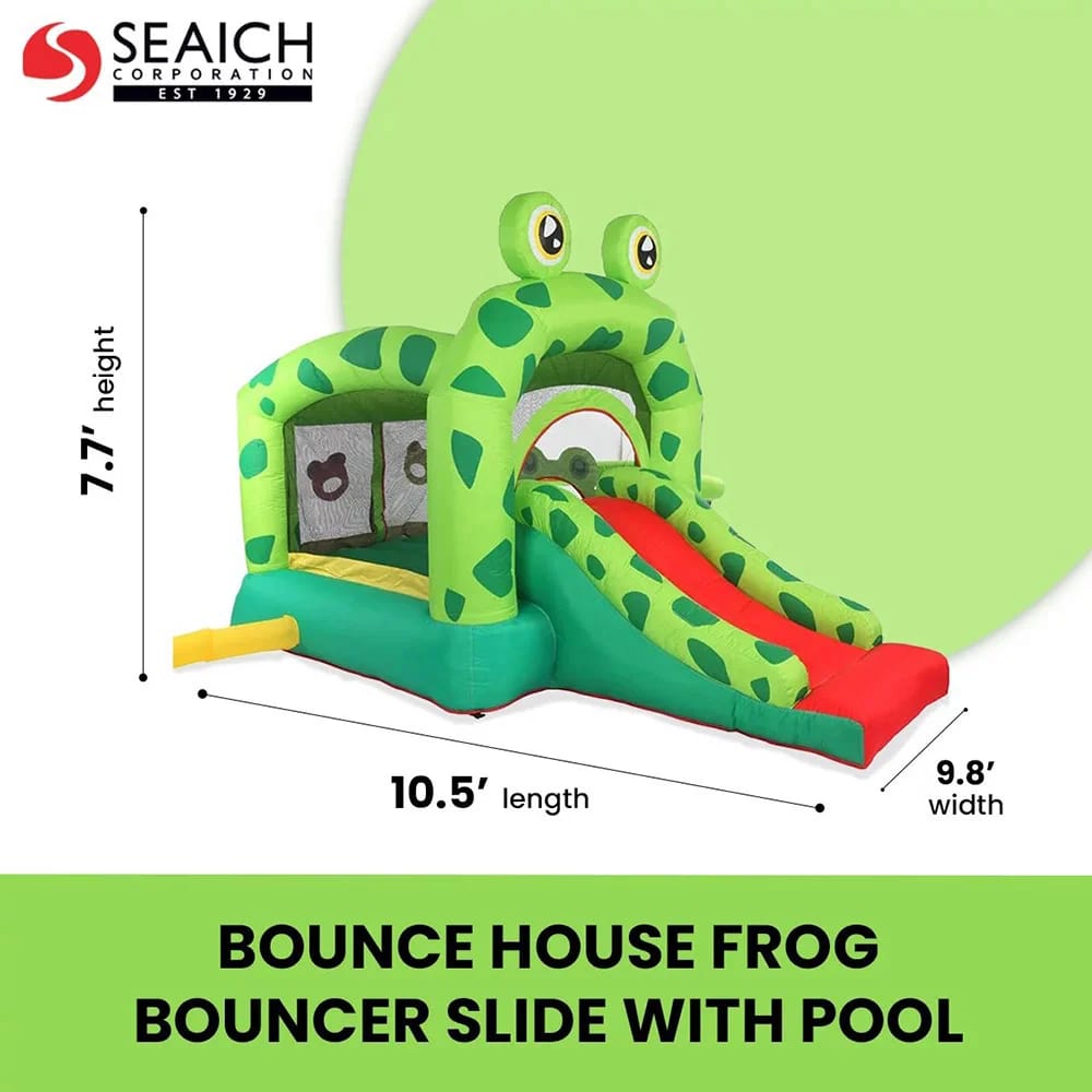 Doctor Dolphin Frog Bounce House with Slide & Pool