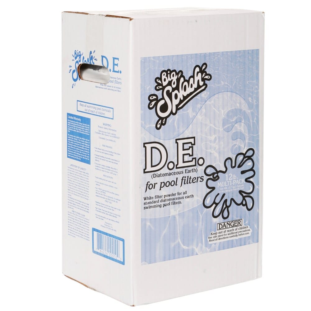 Splash D.E./Diatomaceous Earth Powder for Swimming Pools, 12 lb Multi-Pack