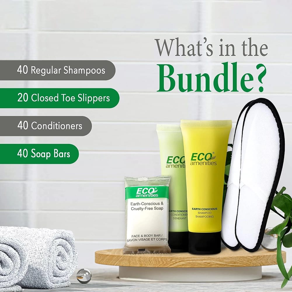 ECO Amenities Bulk Travel Toiletries Set, 140-Piece
