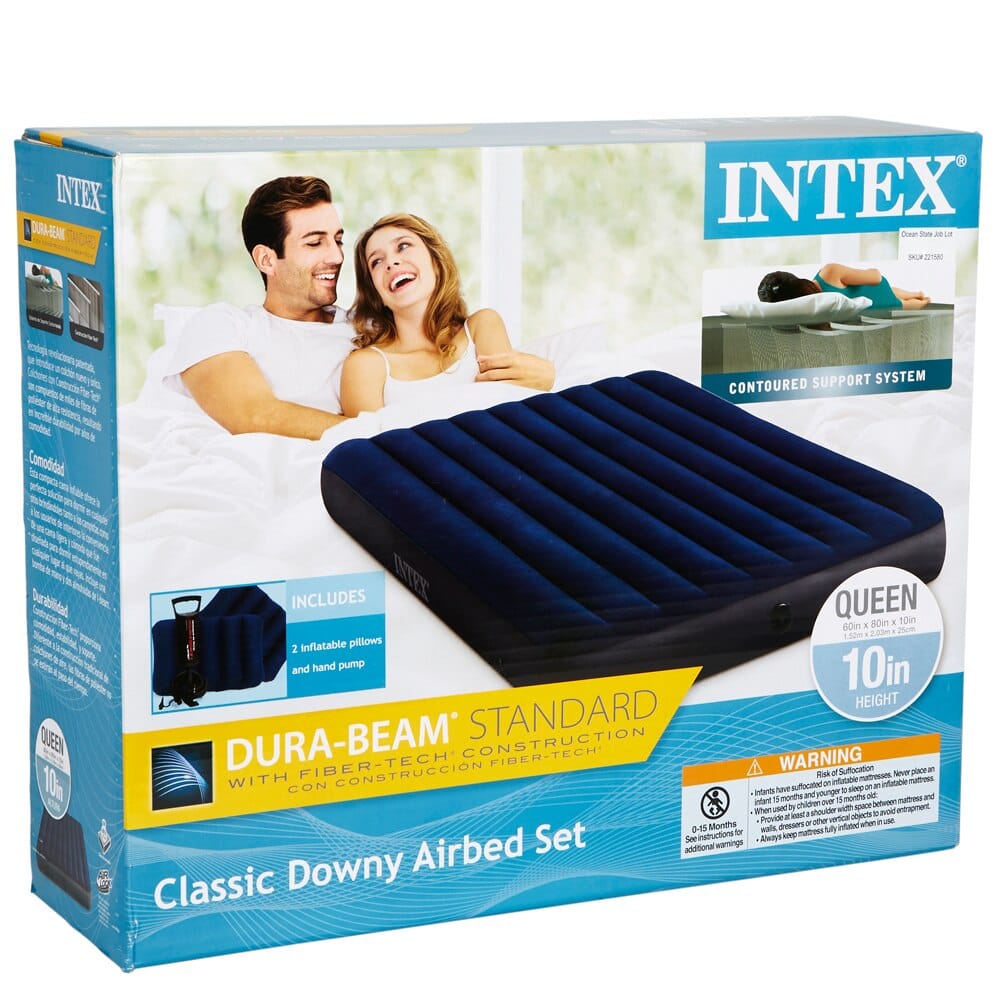 Intex Queen Dura-Beam Classic Downy Air Mattress