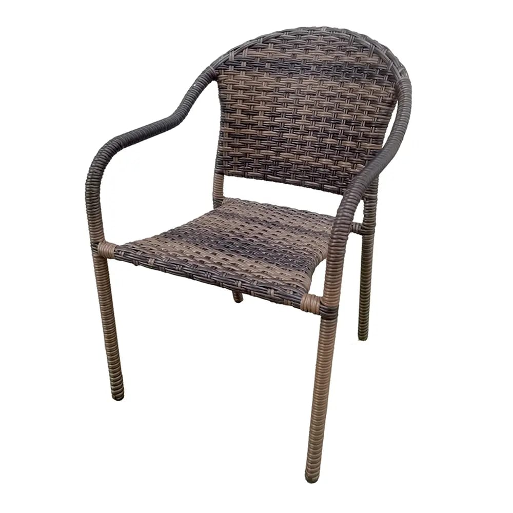 Resin Wicker Stack Chair, Brown