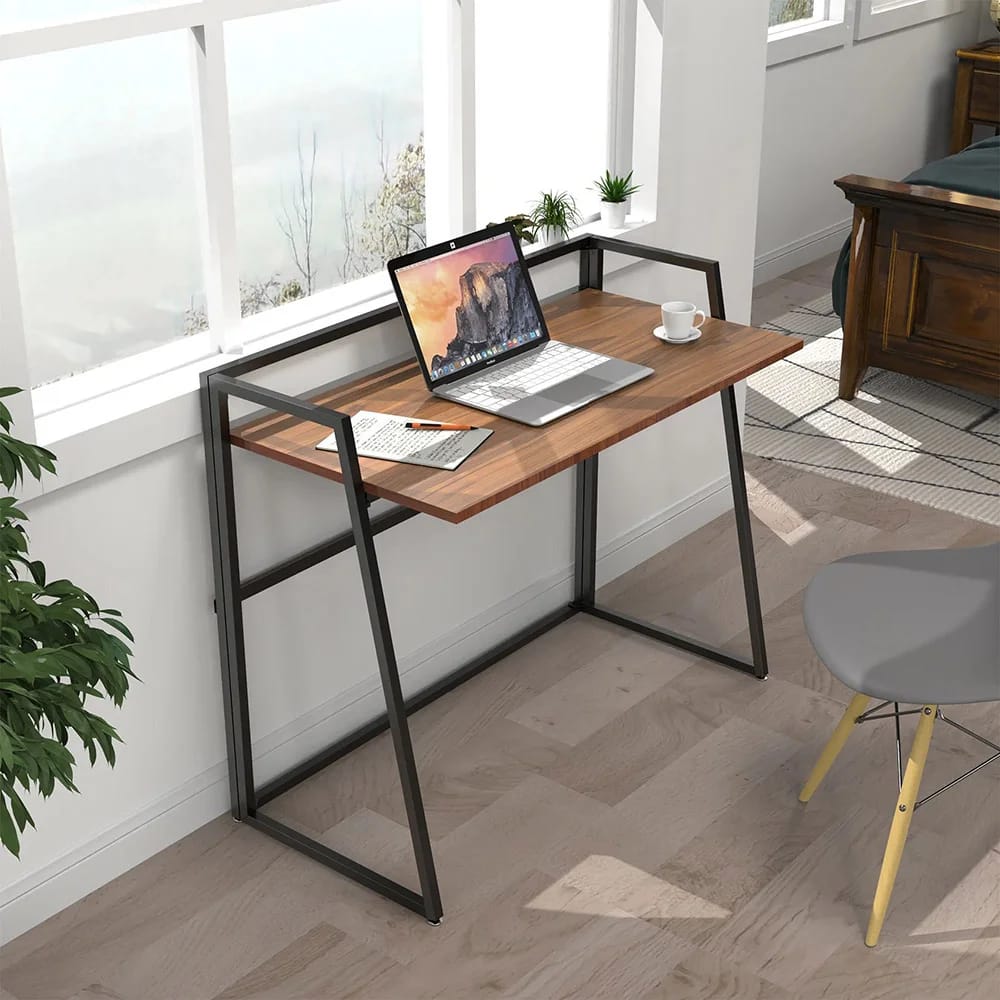 Eureka Ergonomic Folding Computer Desk, Nut Brown