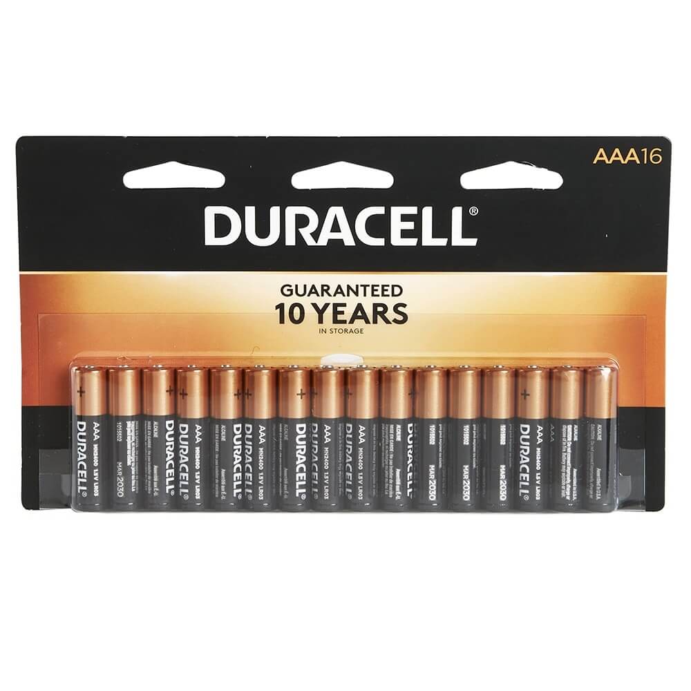 Duracell Alkaline AAA Batteries, 16-Pack