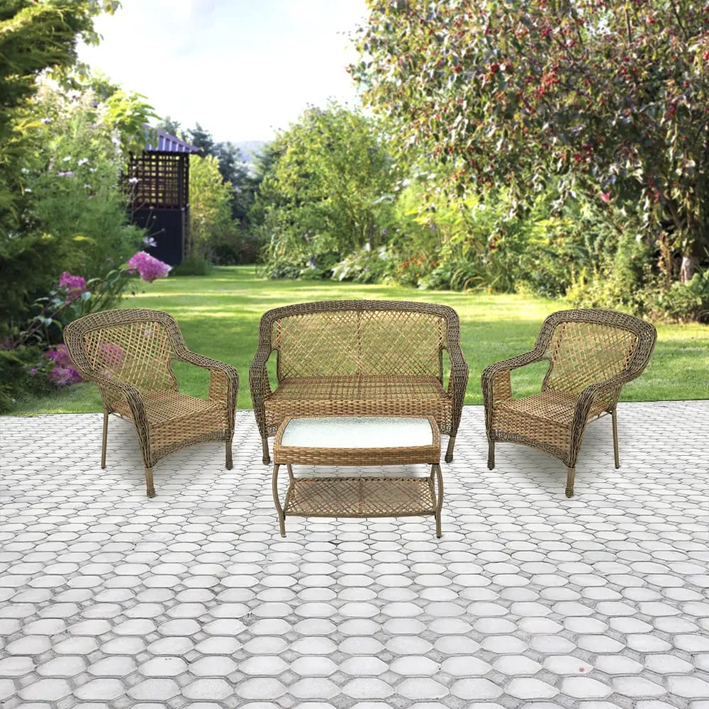 4-Piece Wicker Furniture Set