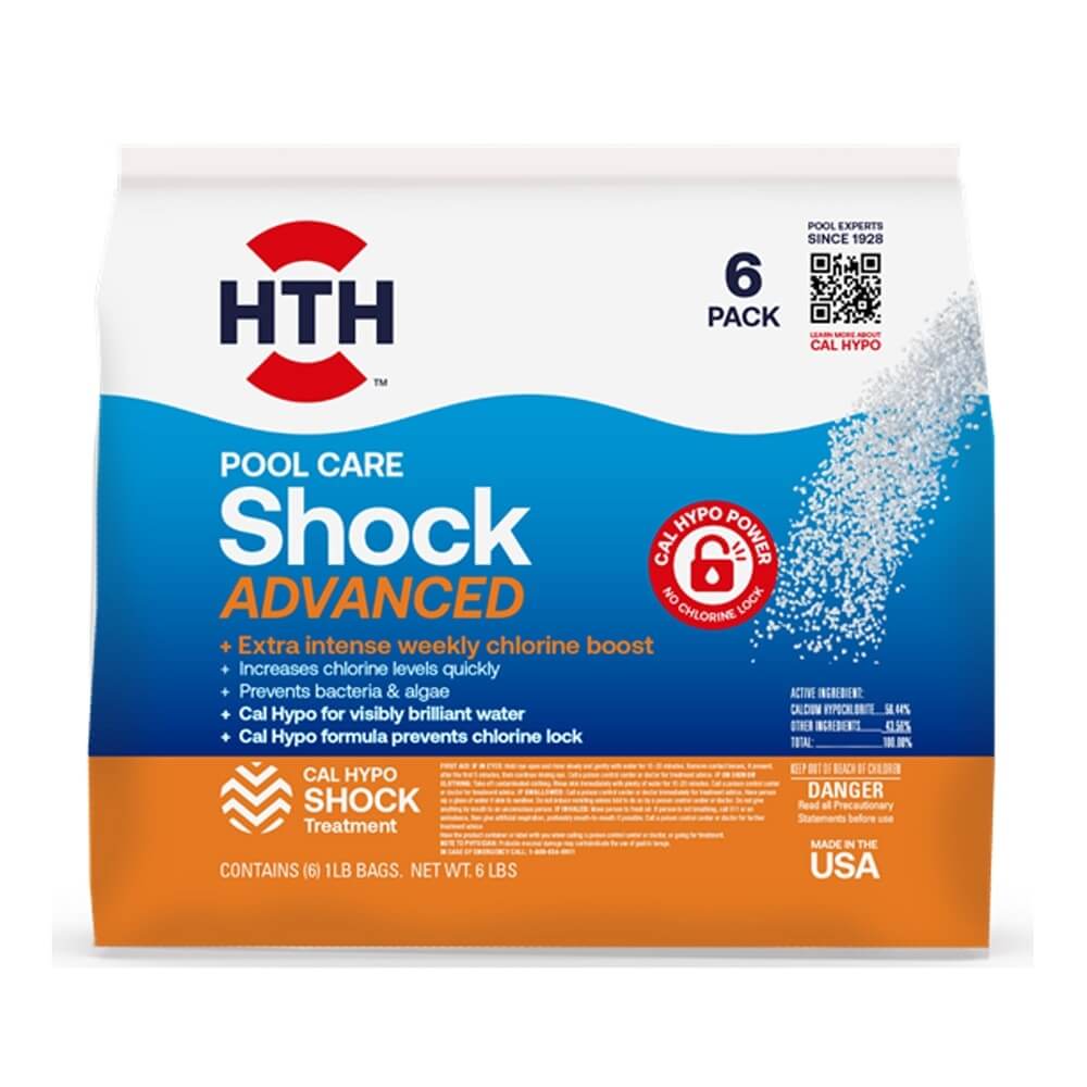 HTH Powdered Pool Shock Advanced, 6-Pack