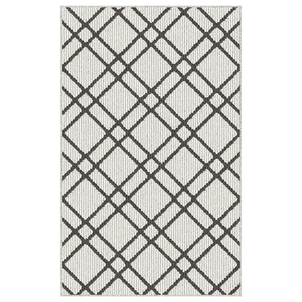 20.5"x32" Washable Accent Rug with Non-Skid Back, Charcoal