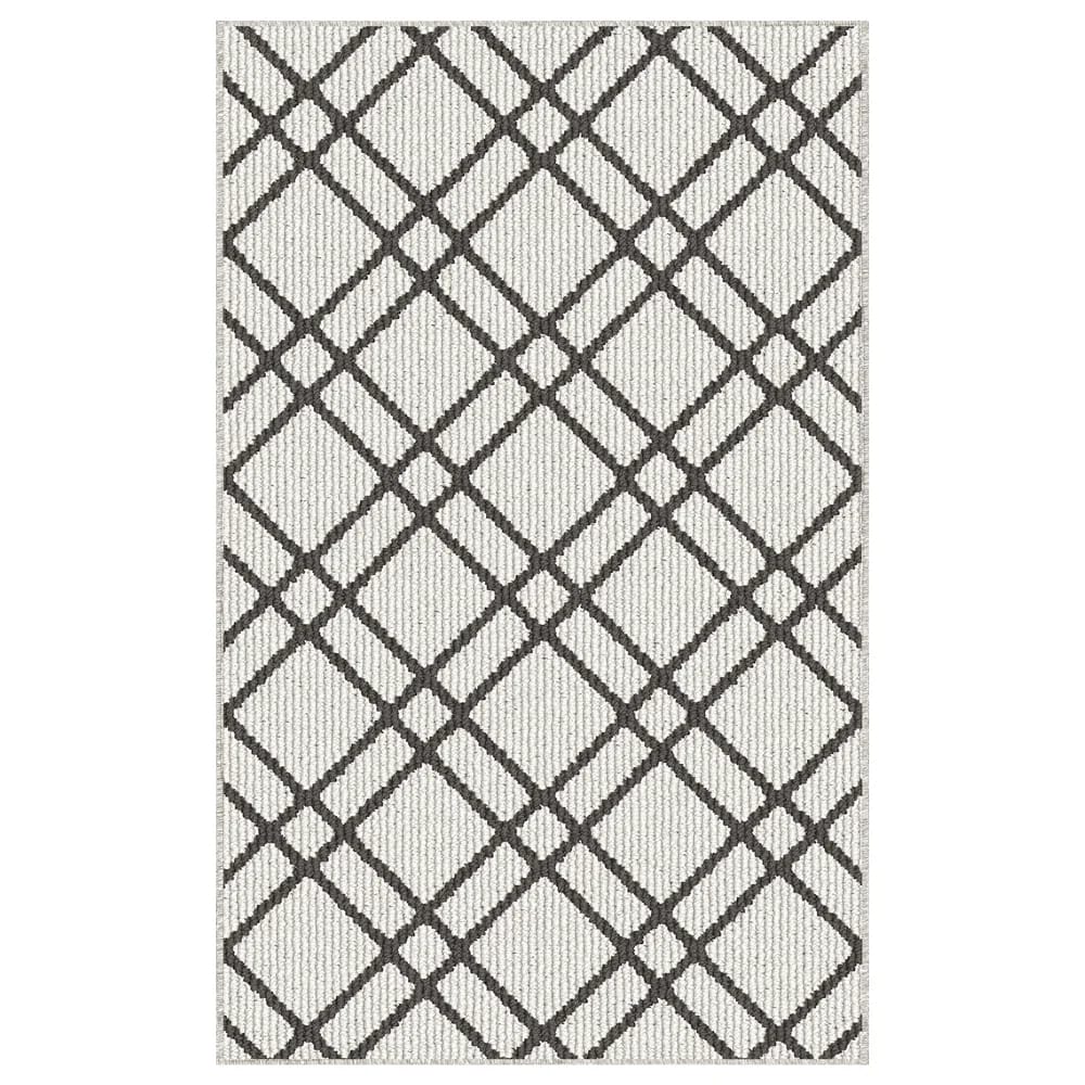 20.5"x32" Washable Accent Rug with Non-Skid Back, Charcoal