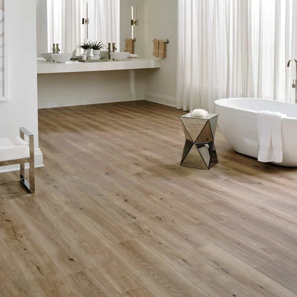 Duravana 9mm Lake Worth Oak Waterproof Hybrid Resilient Flooring, Beige, 23.9 sq. ft. ($4.18/sq. ft.)