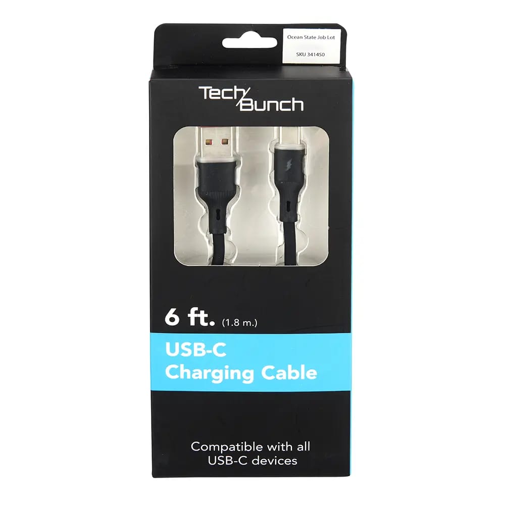 Tech Bunch USB-C Charging Cable, 6'