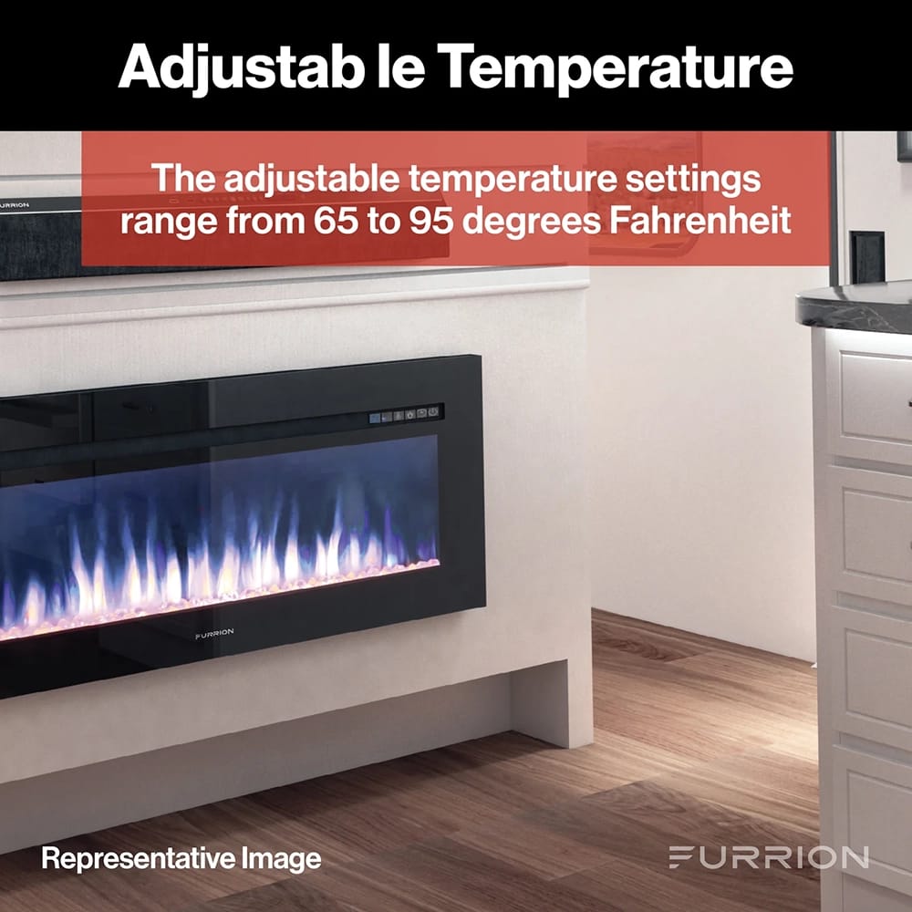 Furrion 30" Built-In Electric Fireplace, Black