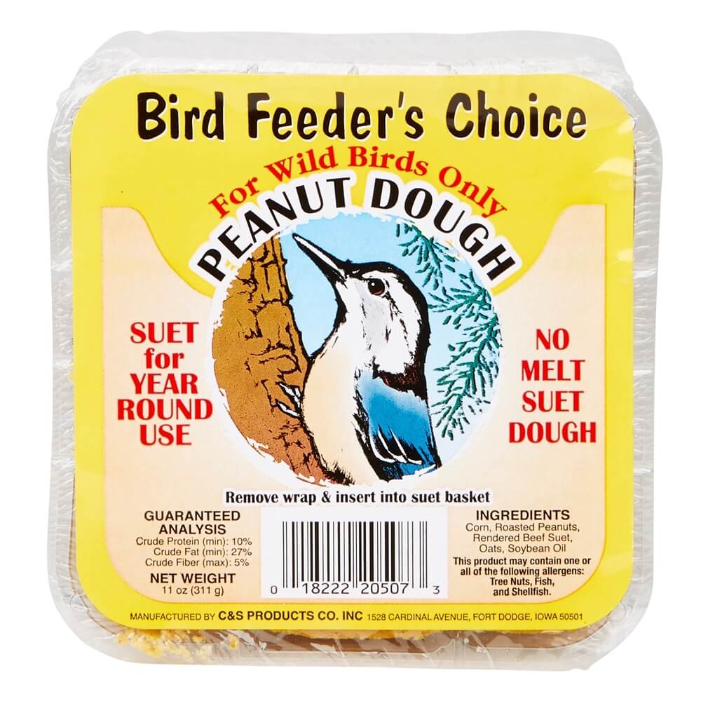 Bird Feeder's Choice Peanut Dough No Melt Suet, 11 oz