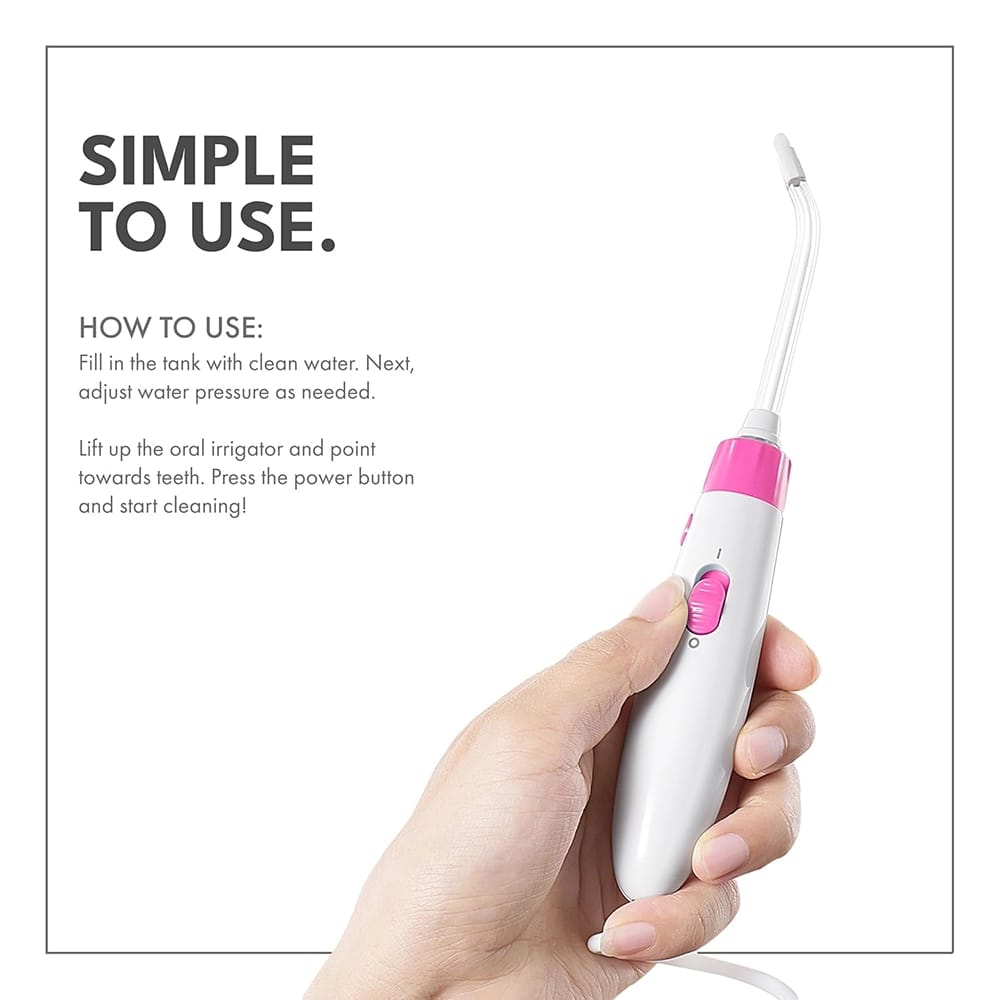 ToiletTree Products Childrens Countertop Water Flosser, Pink