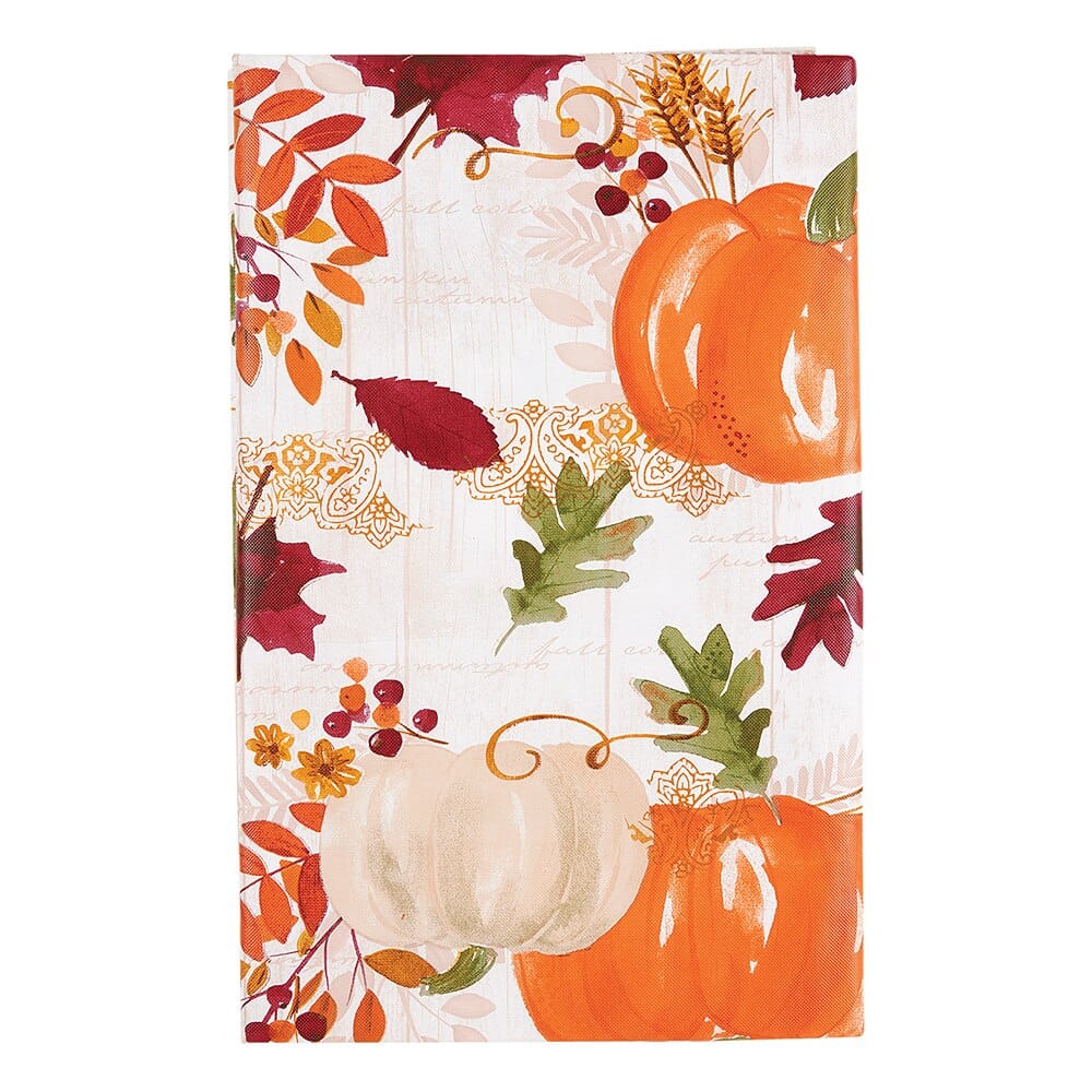 Bountiful Harvest Vinyl Tablecloth with Flannel Backing