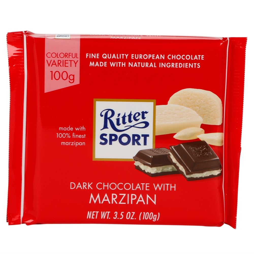 Ritter Sport Dark Chocolate with Marzipan, 3.5 oz