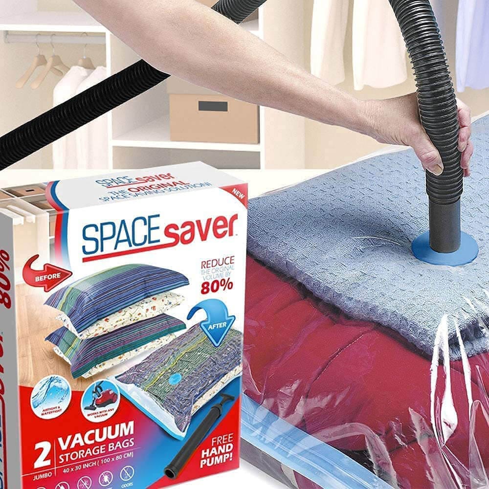 Spacesaver Premium Space Saver Vacuum Storage Bags, Jumbo Size, 2-Pack