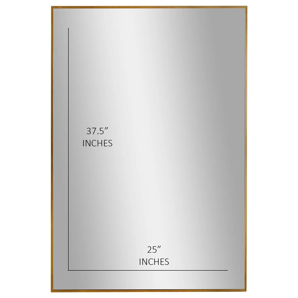 American Art Decor Rectangular Accent Wall Mirror, Gold