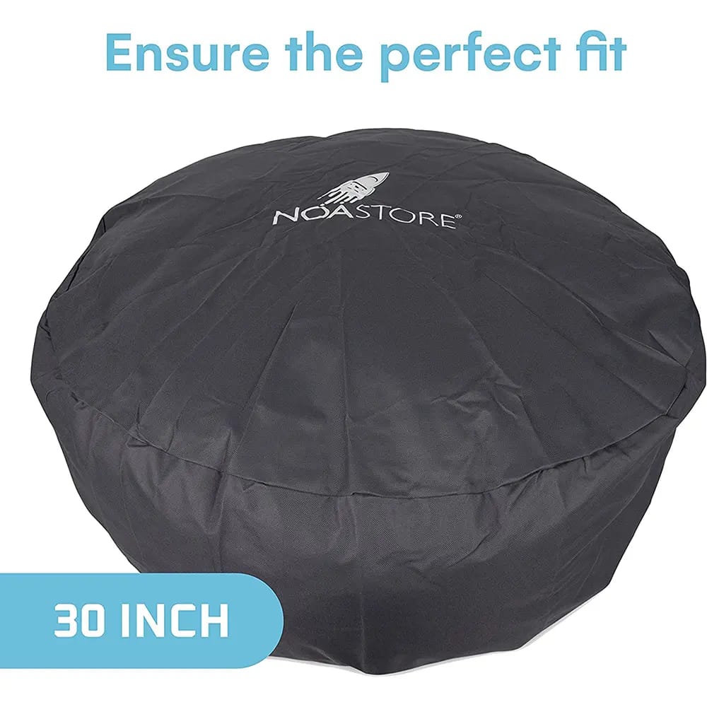 Noa Store 30" Round Fire Pit Cover, Black
